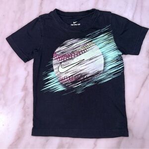 Nike Kids Black Graphic baseball Tee shirt size 7